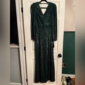 Xscape Emerald Sequin Dress